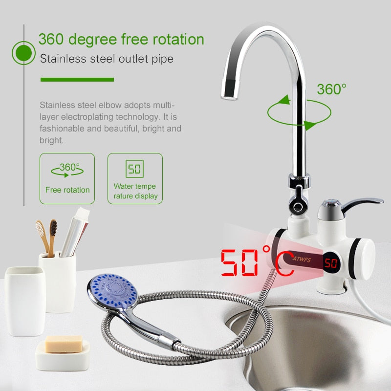 Robinet chauffe-eau électrique instantané sans réservoir