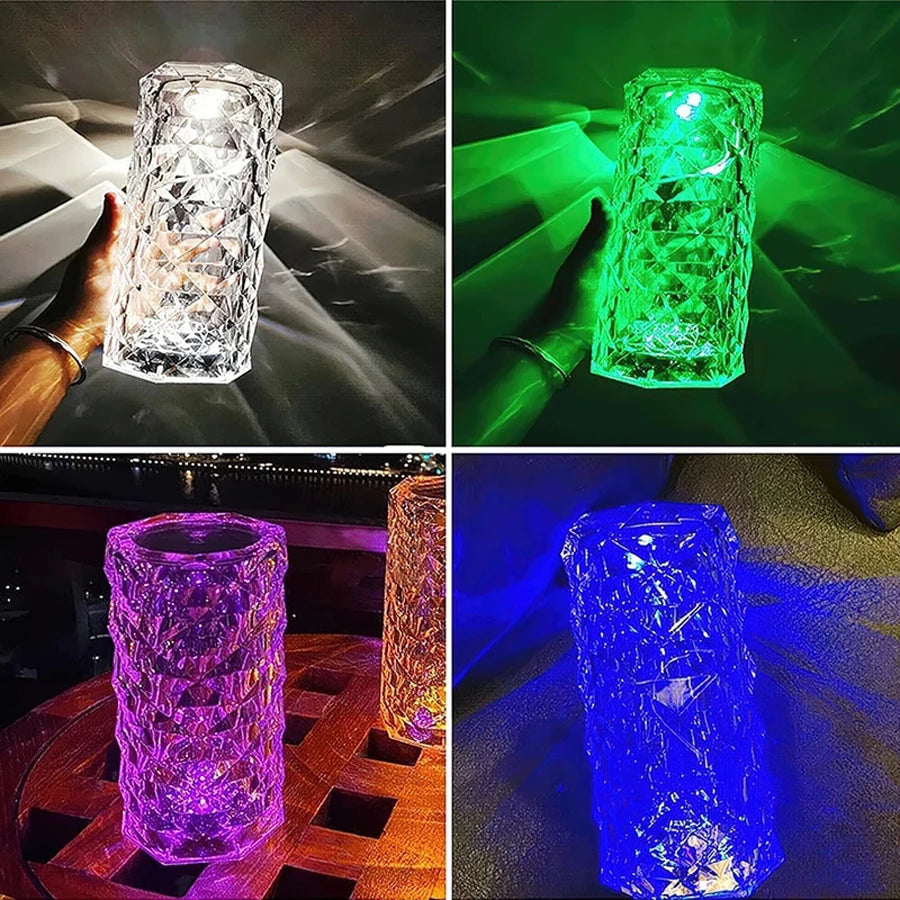 Lampe LED tactile en cristal