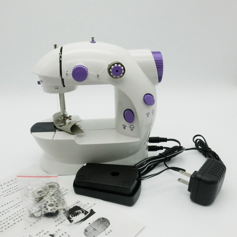 Mini Machine à coudre électrique violet